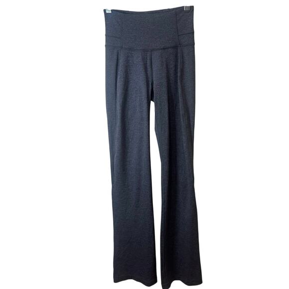 Lululemon Sz 4 Groove High Rise Flare Leggings Gray Heather Great!! - Picture 1 of 6